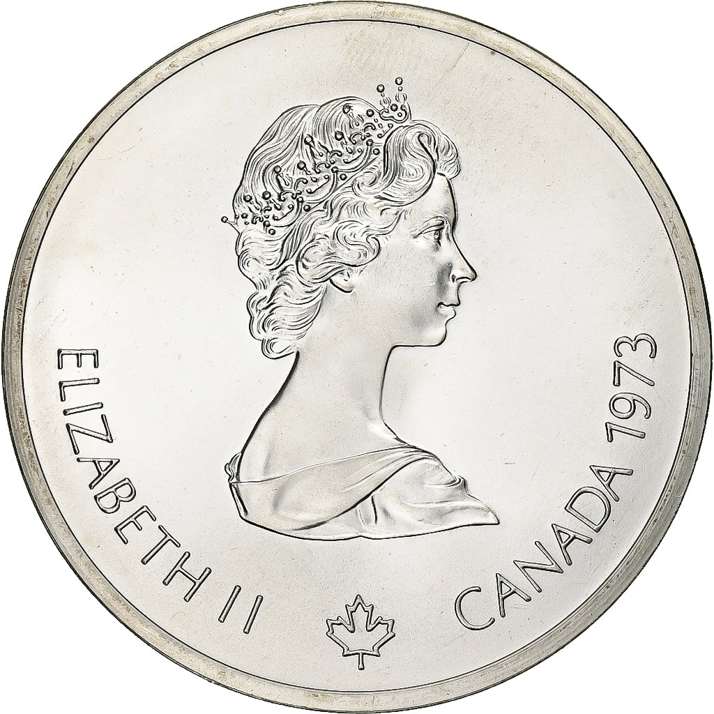 Canada, Elizabeth II, 10 Dollars, 1976 Olympics - Map of the World, 1973, Royal
