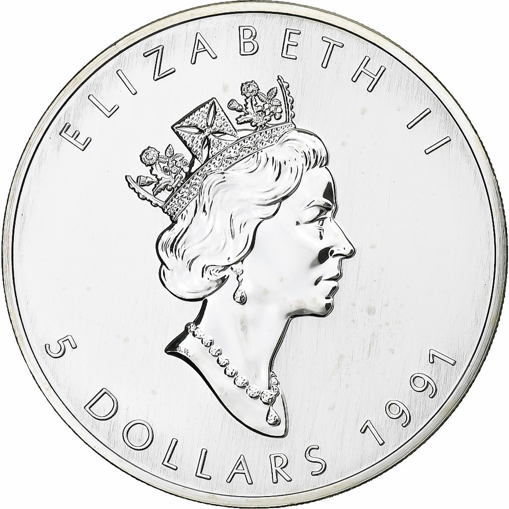 Coin, Canada, Elizabeth II, 5 Dollars, 1991, Royal Canadian Mint, Ottawa