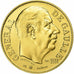França, medalha, Charles de Gaulle, 1980, Dourado, MS(65-70)
