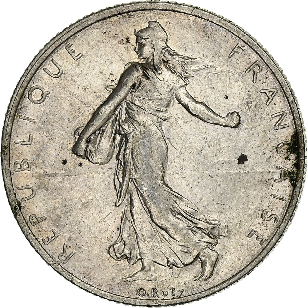 France, 2 Francs, Semeuse, 1918, Paris, Silver, EF(40-45), Gadoury:532, KM:845.1