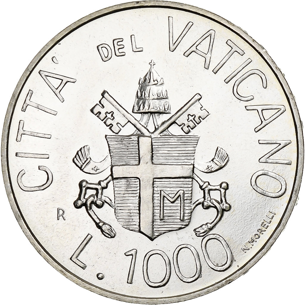 VATICAN CITY, John Paul II, 1000 Lire, 1983, Rome, Silver, MS(65-70), KM:176