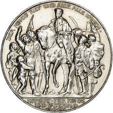 German States, PRUSSIA, Wilhelm II, 3 Mark, 1913, Berlin, Silver, AU(50-53)