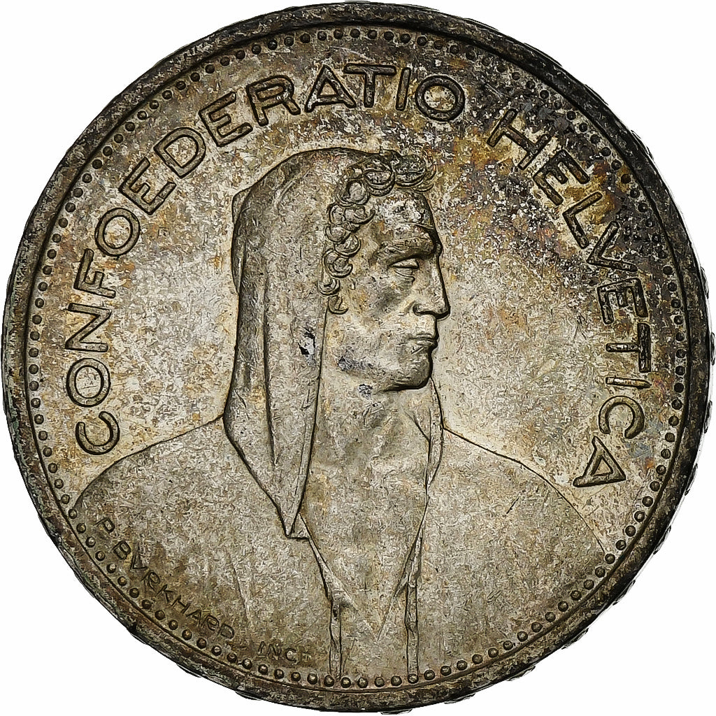 Schweiz, 5 Francs, 1954, Bern, Silber, SS+, KM:40