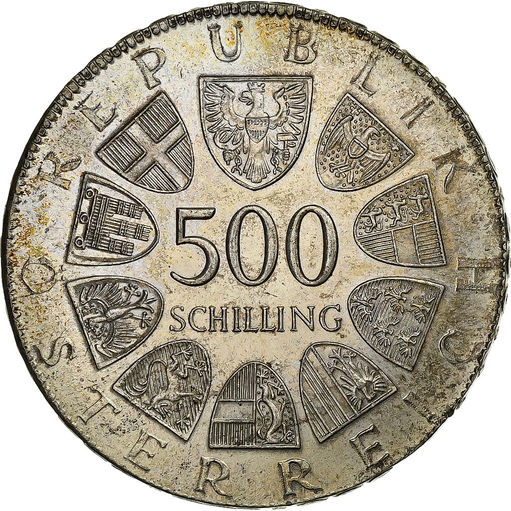 Austria, 500 Schilling, 1980, Silver, AU(55-58), KM:2950