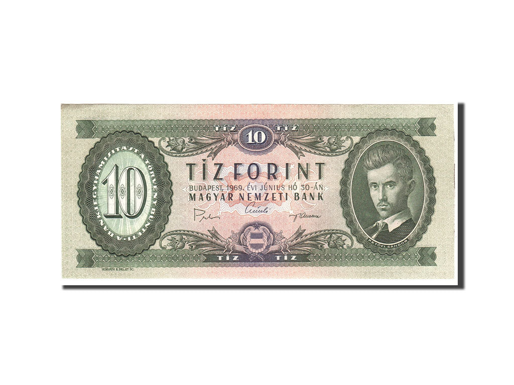 Banconote, Ungheria, 10 Forint, 1969, KM:168d, 1969-06-30, FDS