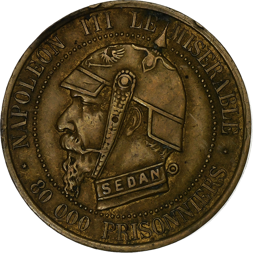 Frankreich, Medaille, Napoléon III, Satirique, Bataille de Sedan, XIXth