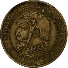Frankreich, Medaille, Napoléon III, Satirique, Bataille de Sedan, XIXth
