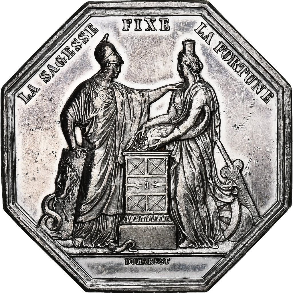 France, Medal, Banque de France, An VIII, Silver, Dumarest, AU(50-53)