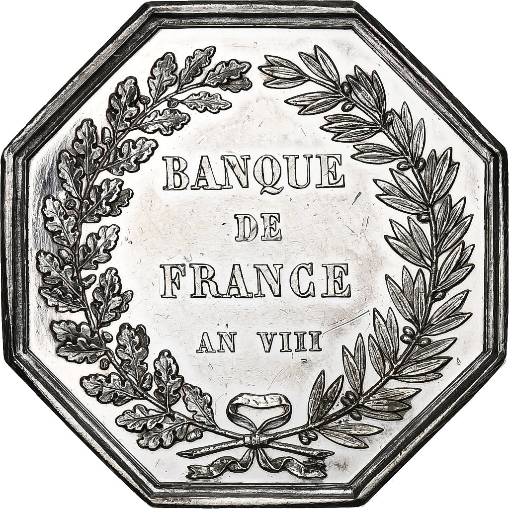France, Medal, Banque de France, An VIII, Silver, Dumarest, AU(50-53)