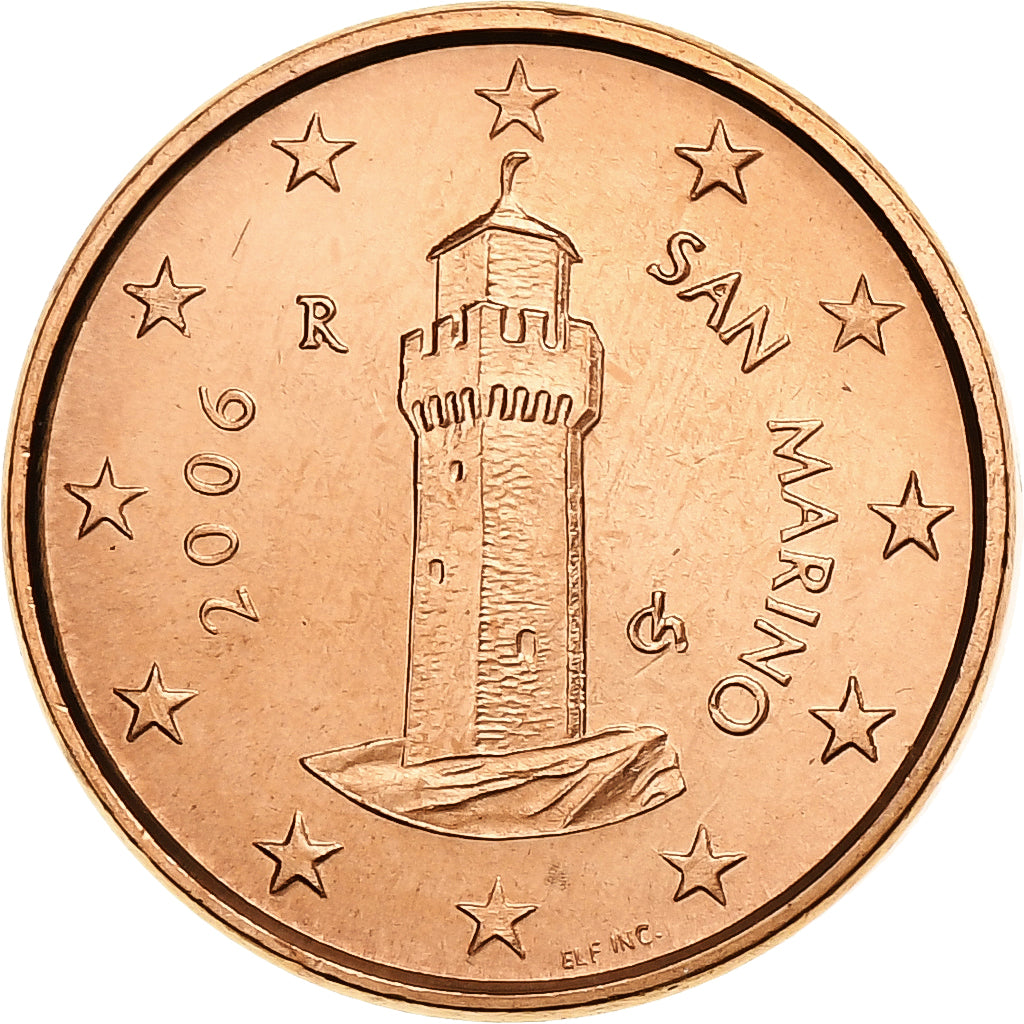 Saint Marin , Euro Cent, 2006, Rome, Cuivre plaqué acier, FDC, KM:440