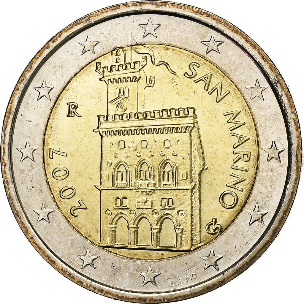 San Marino, 2 Euro, 2007, Rome, Bi-metallico, SPL, KM:447