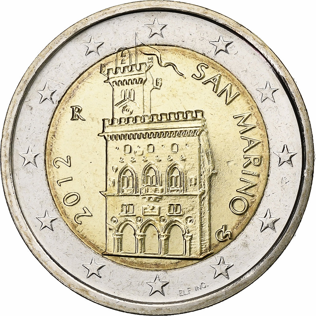 San Marino, 2 Euro, 2012, Rome, Bimetálico, SC, KM:486