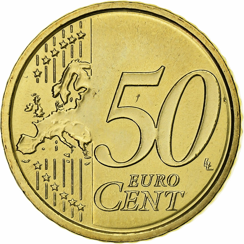 PAŃSTWO WATYKAŃSKIE, Benedict XVI, 50 Euro Cent, 2009, Rome, Mosiądz, MS(63)