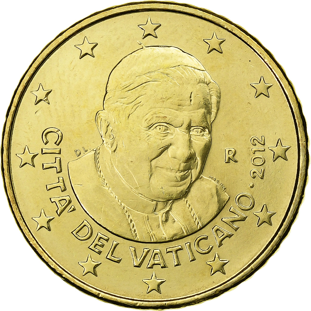 Vaticano, 50 Euro Cent, Pape Benoit XVI, 2012, Rome, Ottone, SPL