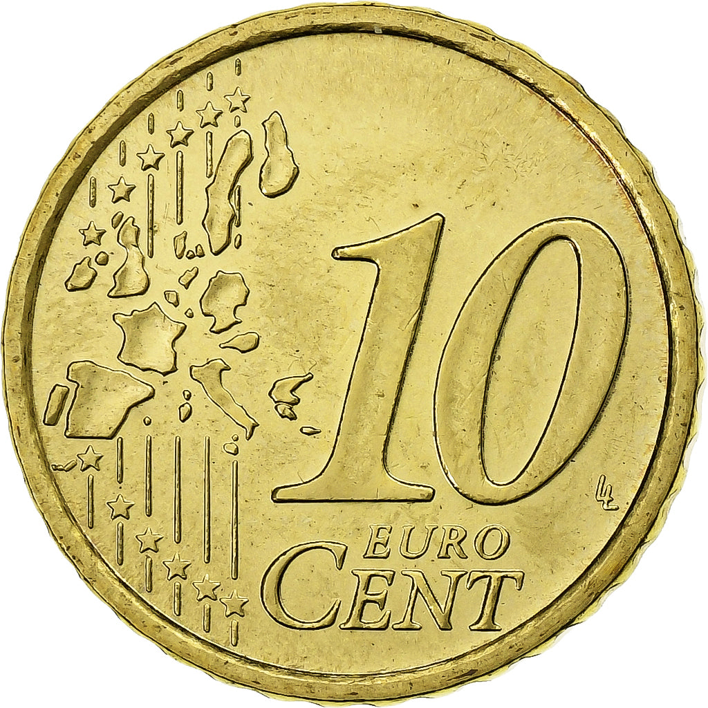 PAŃSTWO WATYKAŃSKIE, 10 Euro Cent, 2007, Rome, BU, MS(63), Mosiądz, KM:378
