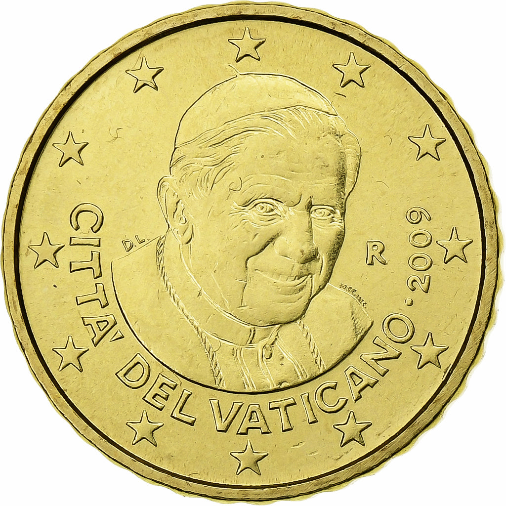 Cité du Vatican, Benedict XVI, 10 Euro Cent, 2009, Rome, Laiton, SPL, KM:385