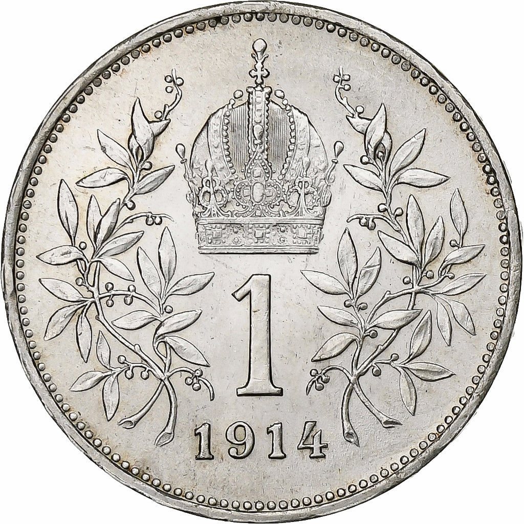 Austria, Franz Joseph I, Corona, 1914, Vienna, Argento, SPL, KM:2820