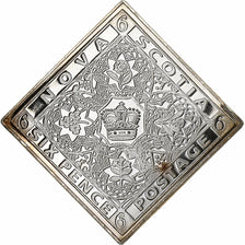 Canada, Medaille, Timbre - 6 pence, 1851, Zilver, Nova Scotia, PR+
