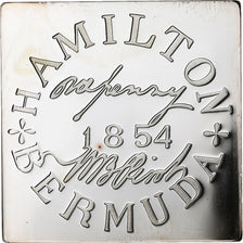 Bermudas, medalla, Timbre - One penny, 1854, Plata, SC