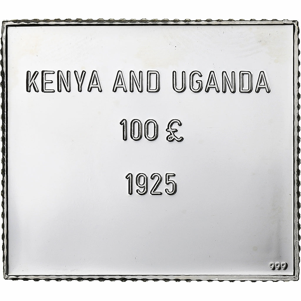 Kenia, medal, Timbre - 100 Pounds, 1925, Srebro, Kenya-Uganda, MS(63)