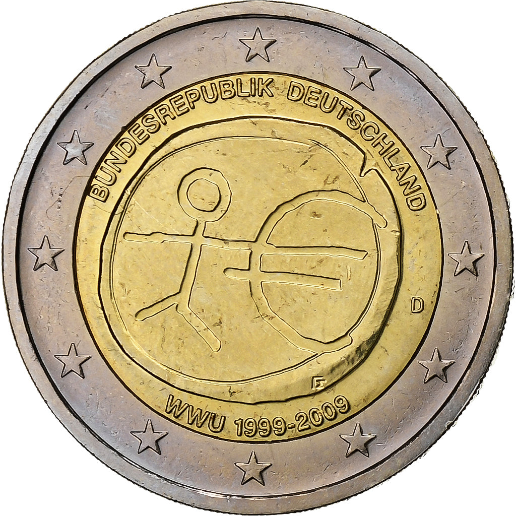 Niemcy - RFN, 2 Euro, 2009, Munich, Bimetaliczny, MS(63), KM:277