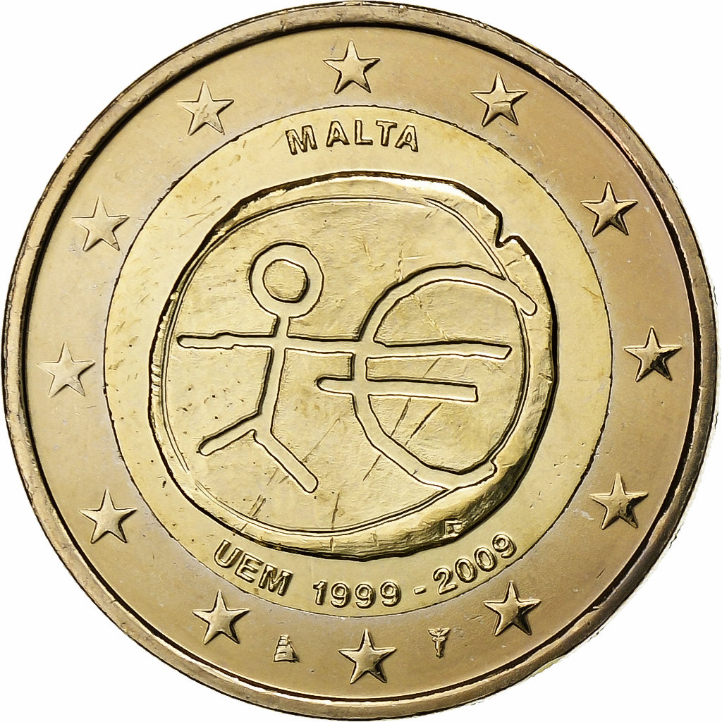 Malta, 2 Euro, E.M.U., 10th Anniversary, 2009, Paris, SPL, Bi-metallico, KM:134