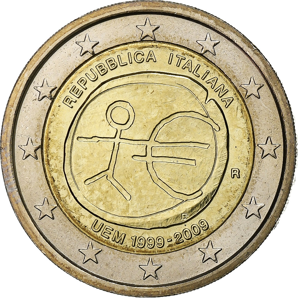 Włochy, 2 Euro, 2009, Rome, Bimetaliczny, MS(63), KM:312