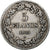 België, Leopold I, 5 Francs, 5 Frank, 1833, Zilver, ZF, KM:3.1