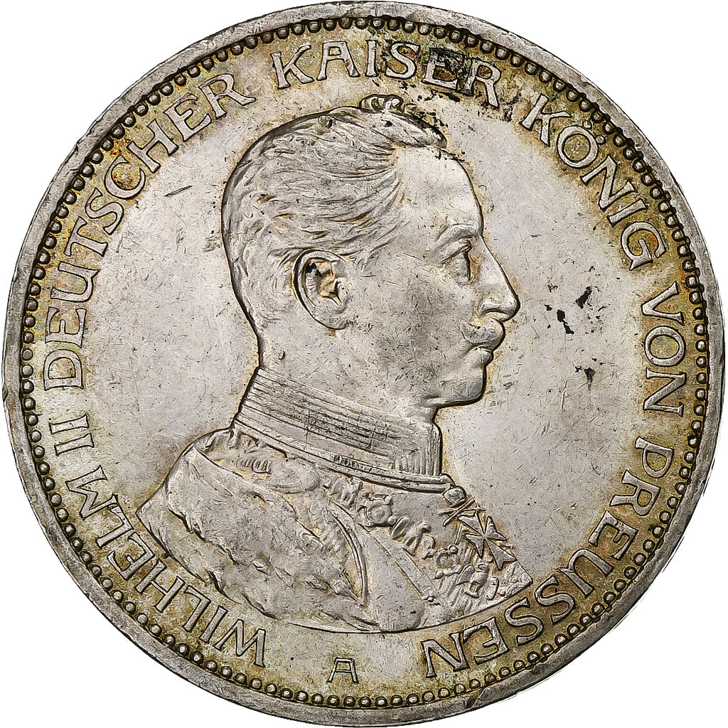 Stati tedeschi, PRUSSIA, Wilhelm II, 3 Mark, 1914, Berlin, Argento, SPL-, KM:538