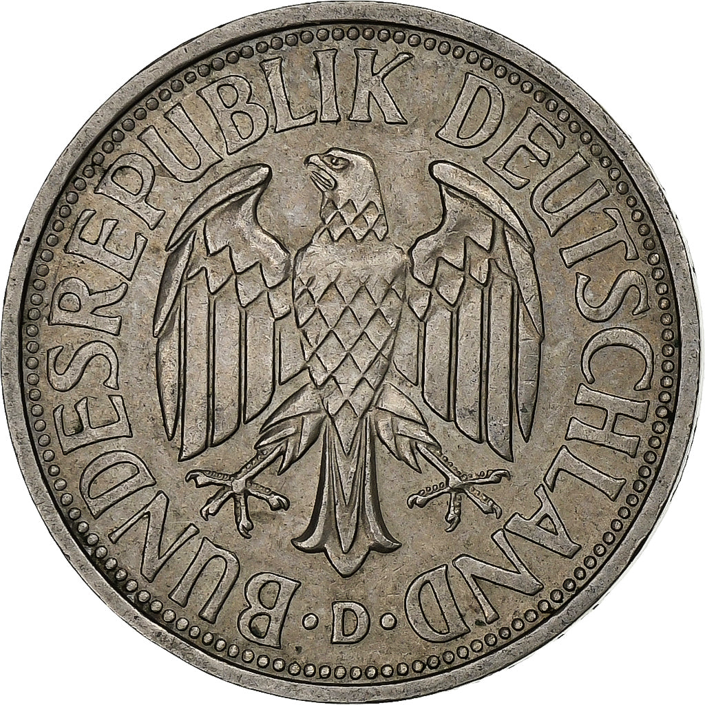 ALEMANIA - REPÚBLICA FEDERAL, 2 Mark, 1951, Munich, Cobre - níquel, MBC+