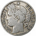 França, Franc, Cérès, 1887, Paris, Prata, VF(20-25), Gadoury:465a, KM:822.1