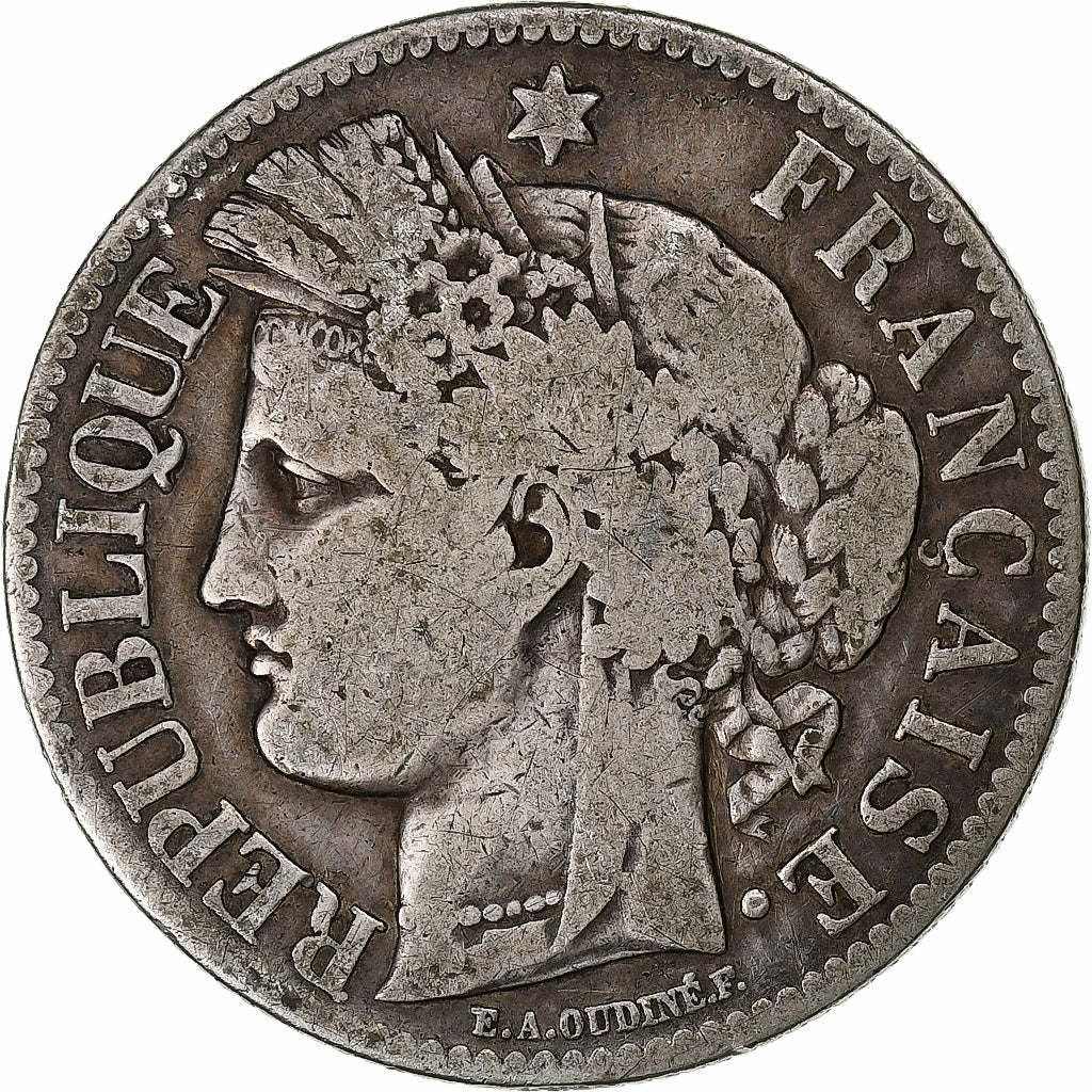 France, 2 Francs, Cérès, 1881, Paris, Silver, VF(20-25), Gadoury:530a