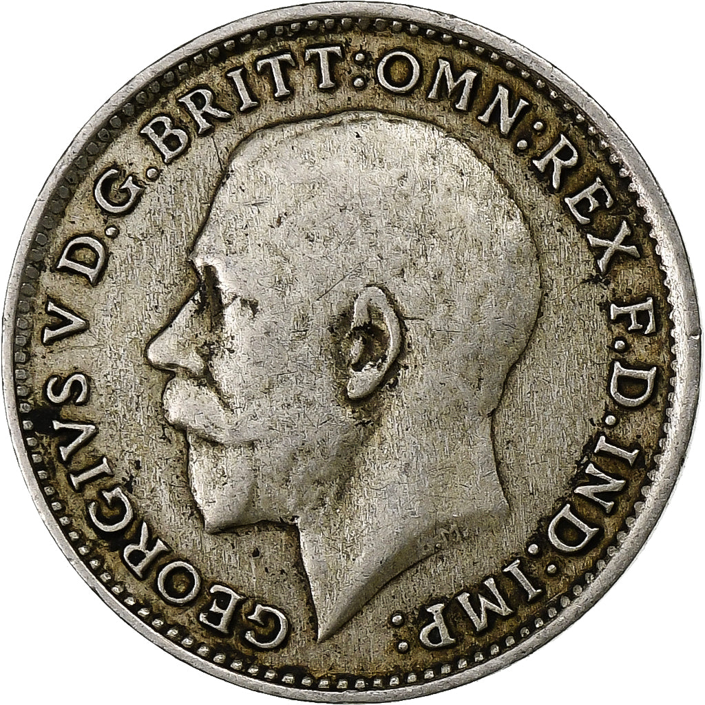 Moeda, Grã-Bretanha, George V, 3 Pence, 1920, EF(40-45), Prata, KM:813