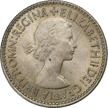 Great Britain, Elizabeth II, 6 Pence, 1953, Copper-nickel, AU(55-58), KM:889