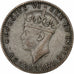 OOST AFRIKA, George VI, 50 Cents, 1943, Zilver, ZF, KM:27