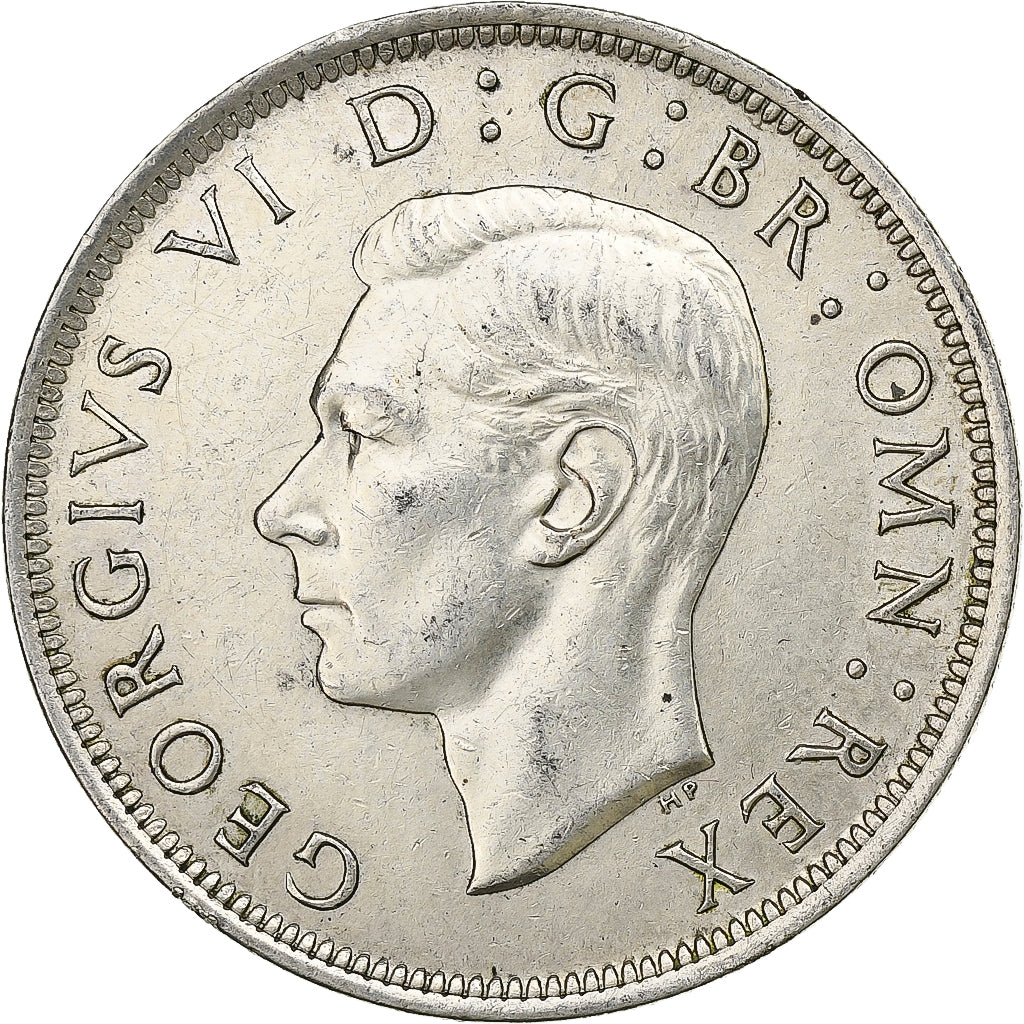 Great Britain, George VI, 1/2 Crown, 1942, Silver, AU(50-53), KM:856