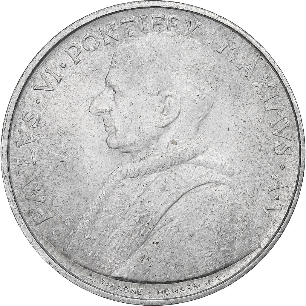 CIDADE DO VATICANO, Paul VI, 10 Lire, 1967, Alumínio, AU(50-53), KM:95