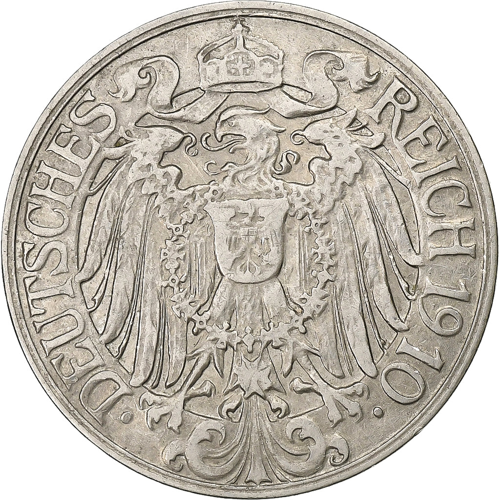 Munten, DUITSLAND - KEIZERRIJK, Wilhelm II, 25 Pfennig, 1910, Munich, ZF