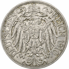 GERMANY - EMPIRE, Wilhelm II, 25 Pfennig, 1910, Berlin, Nickel, AU(50-53), KM:18
