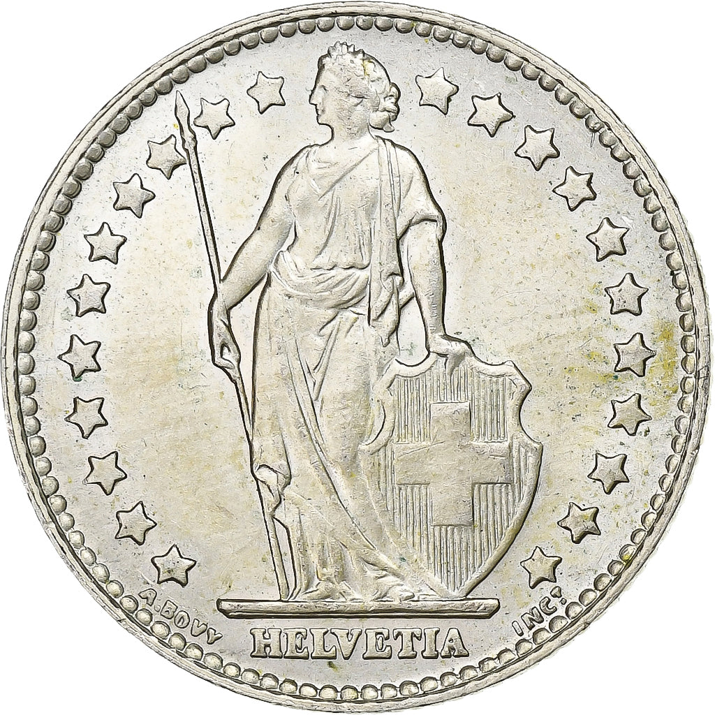 Zwitserland, Franc, 1964, Bern, Zilver, PR, KM:24