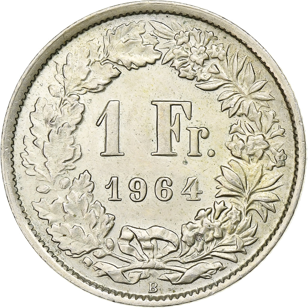 Suiza, Franc, 1964, Bern, Plata, EBC+, KM:24