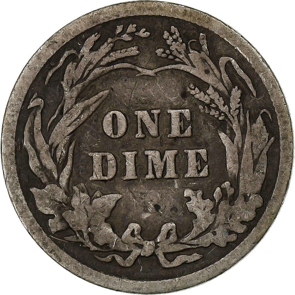 United States, Dime, Barber Dime, 1915, U.S. Mint, Silver, VF(20-25), KM:113