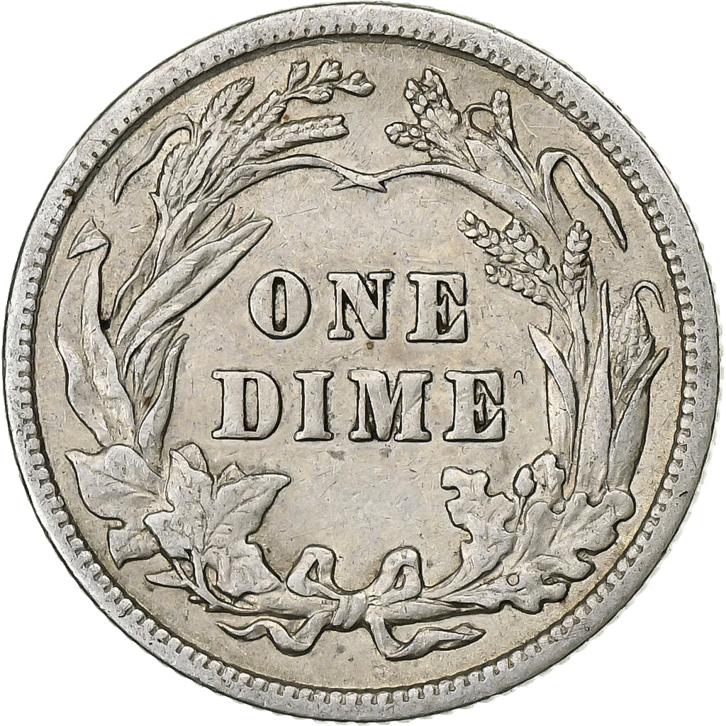 États-Unis, Dime, Barber Dime, 1916, U.S. Mint, Argent, TTB, KM:113