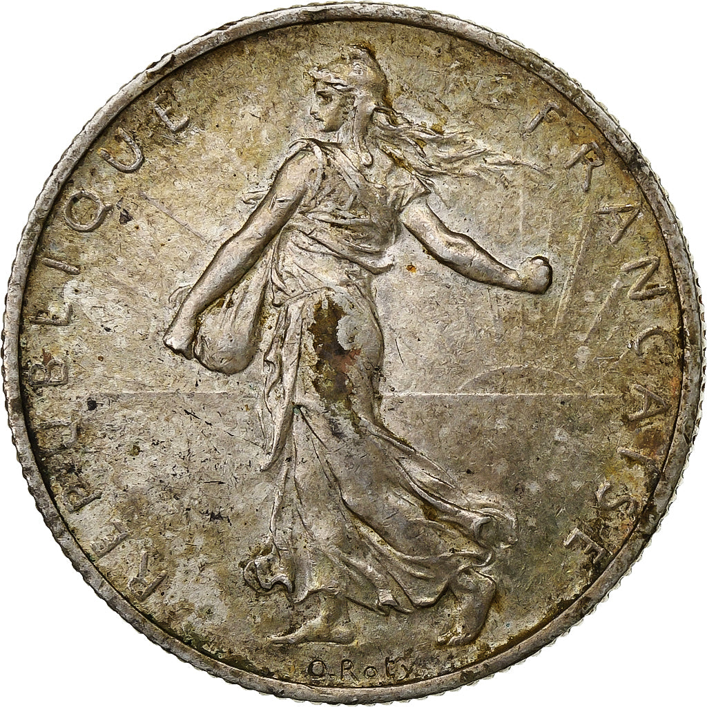 France, Semeuse, 2 Francs, 1920, Paris, EF(40-45), Silver, KM:845.1, Gadoury:532