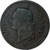 França, Louis XVI, Sol, 1791, Paris, Cobre, VF(20-25), Gadoury:350, KM:578.1