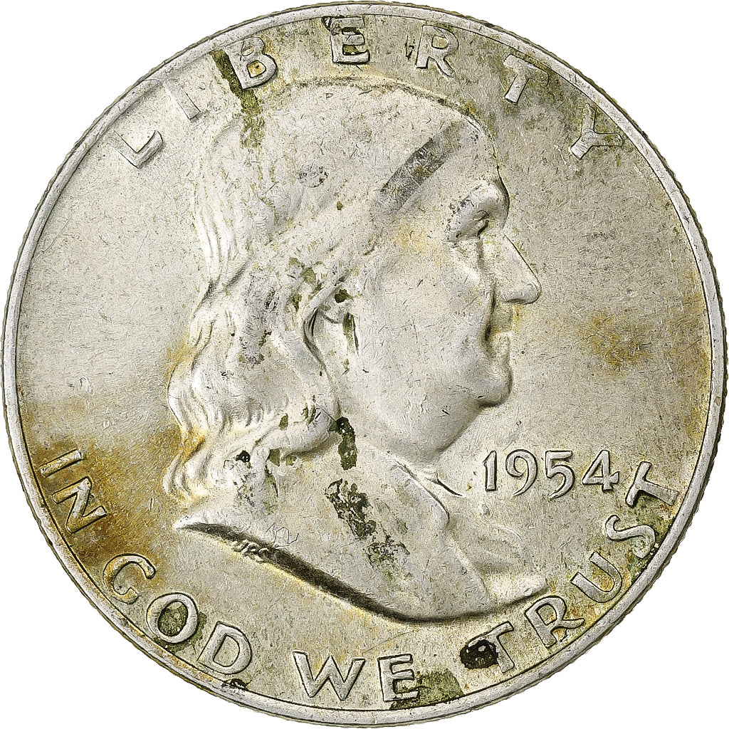 United States, Half Dollar, Franklin Half Dollar, 1954, U.S. Mint, Silver