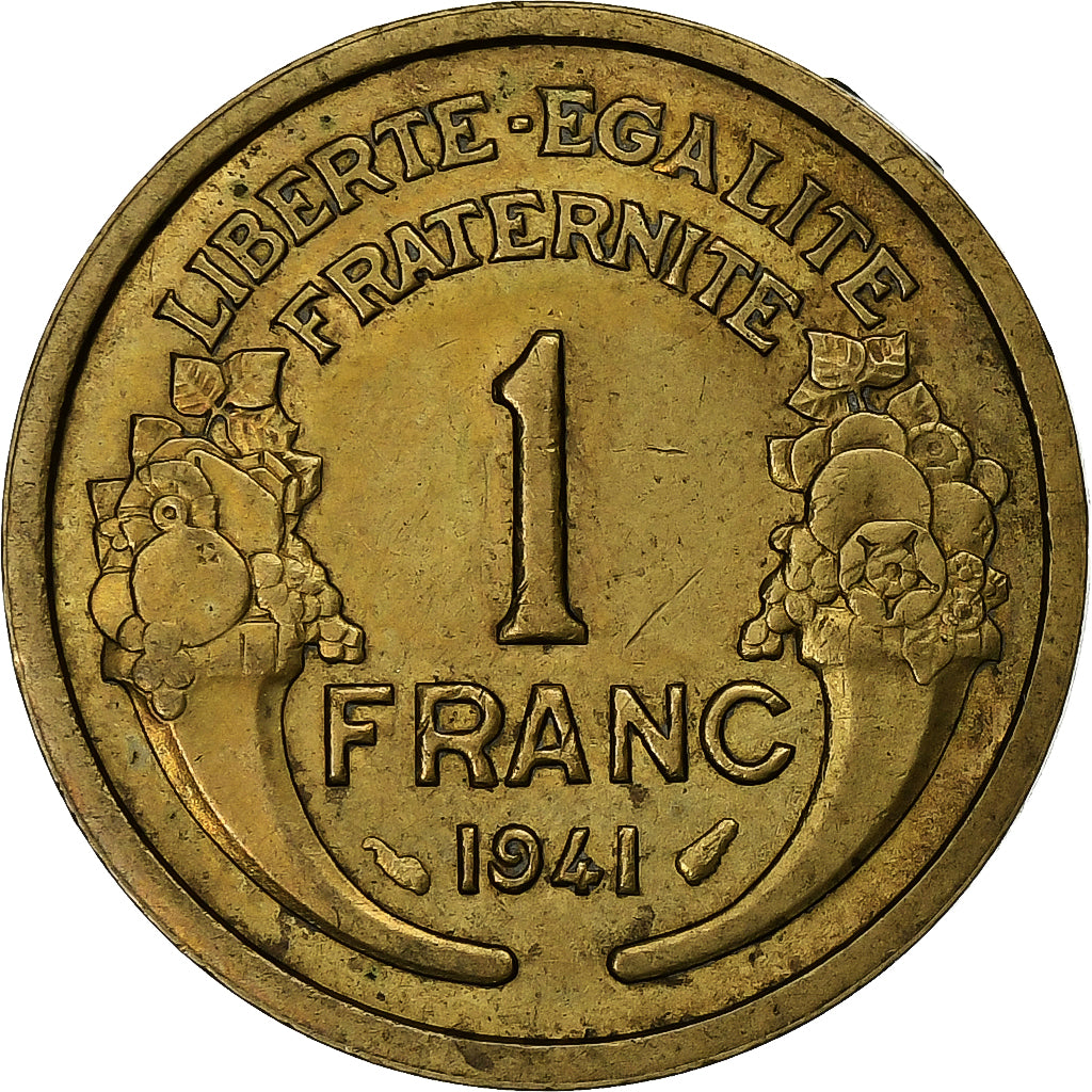 France, Franc, Morlon, 1941, Bronze-Aluminium, SUP, Gadoury:470a, KM:885