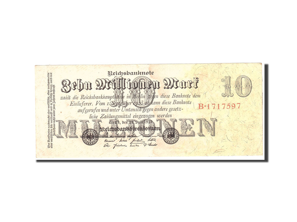 Banknote, Germany, 10 Millionen Mark, 1923, 1923-07-25, KM:96, EF(40-45)