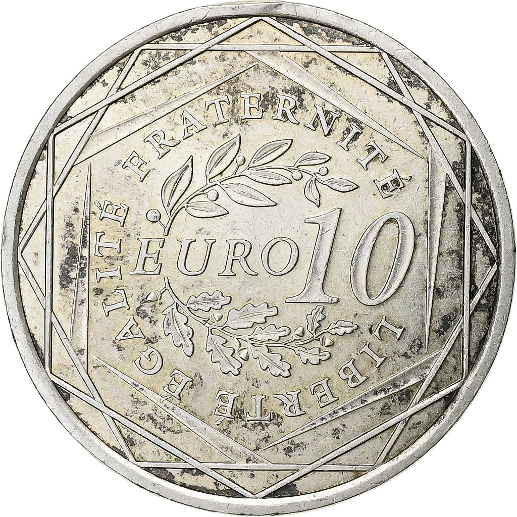 France, 10 Euro, 2009, AU(55-58), Silver, KM:1580
