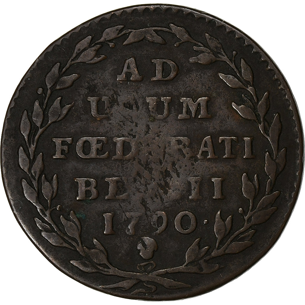 AUSTRIAN NETHERLANDS, 2 Liards, 2 Oorden, 1790, Brussels, Copper, VF(30-35)